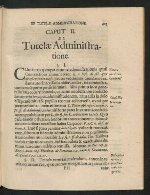 Caput II. De Tutelae Administratione.