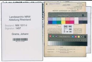 Entnazifizierung Johann Grams , geb. 09.09.1900 (Steuerinspektor)