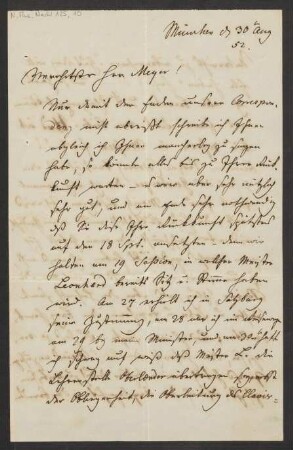 Brief an Julius Joseph Maier : 30.08.1852