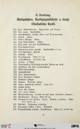 Antiquitäten, Kunstgegenstände und dergl. (Nr. 241-690)