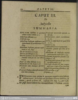 Caput III. De Subiecto