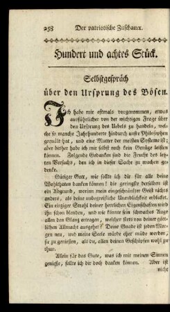 Hundert und achtes Stück