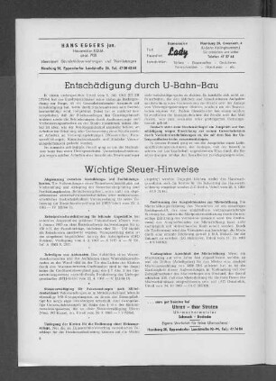 Wichtige Steuer-Hinweise