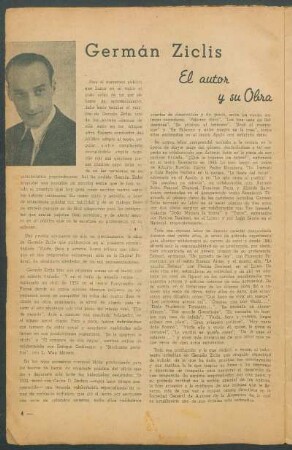 Germán Ziclis : El autor y su obra