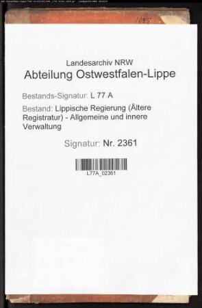 Rechnung über die Schatzgelder aus den Ämtern Varenholz Sternberg und Schwalenberg