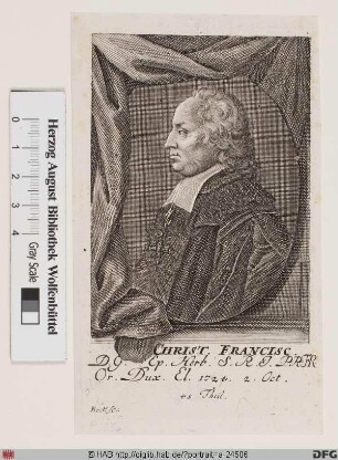 Bildnis Christoph Franz (Reichsfrhr. v. Hutten), 1724-29 Fürstbischof von Würzburg