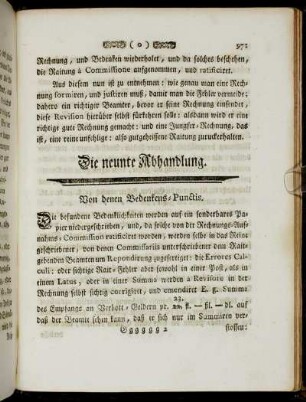 Die neunte Abhandlung - Die zwölfte Abhandlung