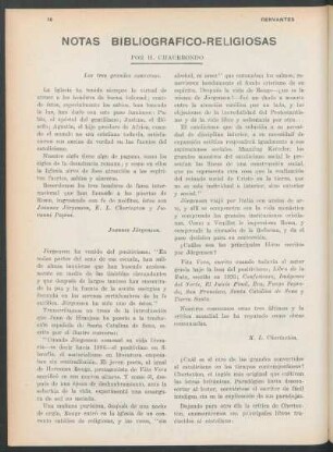 Notas bibliográfico-religiosas