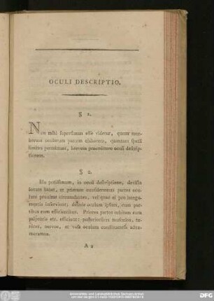 Oculi Descriptio.