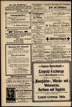 Zweite Ausgabe vom Samstag, den 01. Juli 1905.