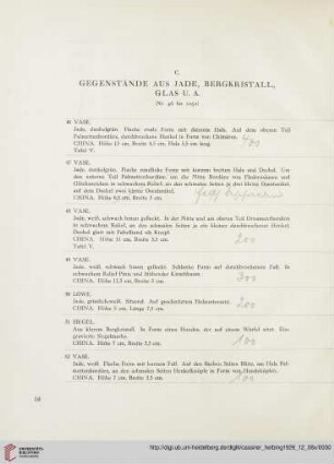 C. Gegenstände aus Jade, Bergkristall u.a. (Nr. 46-105a)