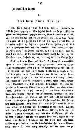 a. Aus dem Amte Usingen.