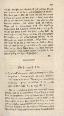 117-122 Kirchengeschichte