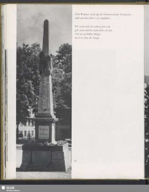 Postmeilensäule in Oberwiesenthal