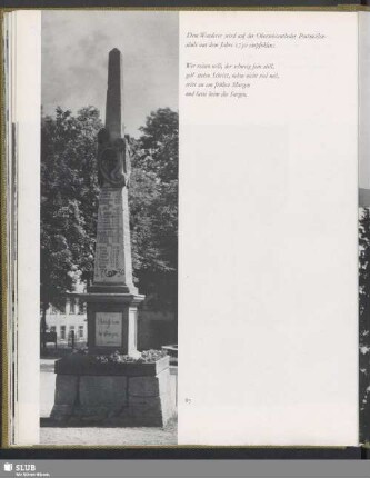 Postmeilensäule in Oberwiesenthal