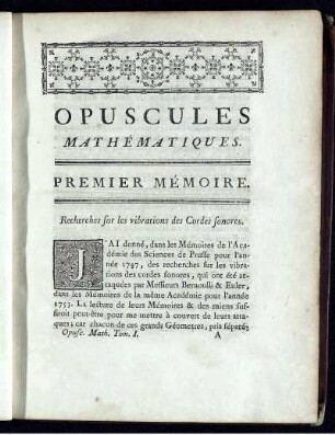 Premier Mémoire.
