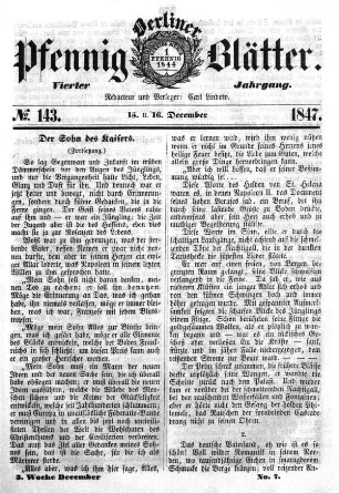 No. 143, 15. u. 16. November