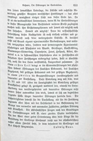 653 [Rezension] Beßmer, Julius, Störungen im Seelenleben