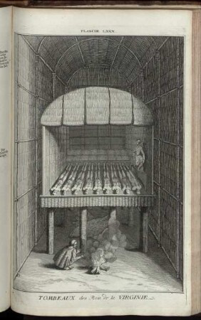 Planche LXXX. Tombeaux des Rois de la Virginie