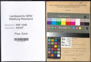 Entnazifizierung Erich Prox , geb. 26.02.1911 (Zollbeamter)