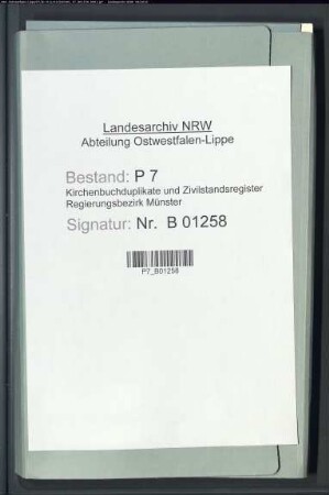 Belegakte zum Zivilstandsregister 1811 der Gemeinde Bork (Photokopie der Original-Belegakte), (H 1811)
