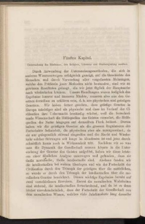 Fünftes Kapitel. Untersuchung des Einflusses, den Religion, Literatur und Staatsregierung ausüben.