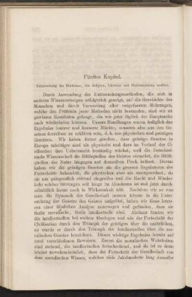 Fünftes Kapitel. Untersuchung des Einflusses, den Religion, Literatur und Staatsregierung ausüben.