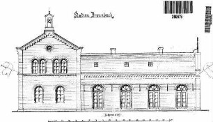 Bronnbach (Tauber): Empfangsgebäude Bahnansicht
