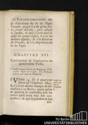 Chapitre XVI. Continuation de l'explication du quatorziéme Verset.