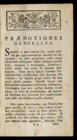 Praenotiones Generales