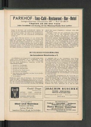 Mitgliederversammlung des Langenhorner Heimatvereins e. V.