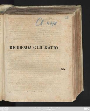 Reddenda Otii Ratio : [P.P. Gothae M D CCXV. Sept. XV.]