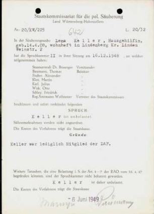 Keller, Lena