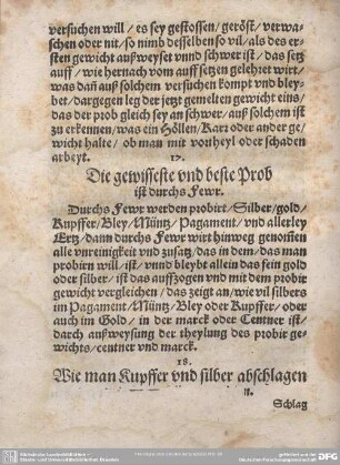 17. Die gewisseste und beste Prob ist durchs fewr.