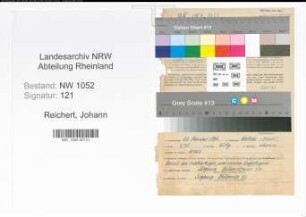 Entnazifizierung Johann Reichert , geb. 22.02.1896 (Verwaltungsangestellter)