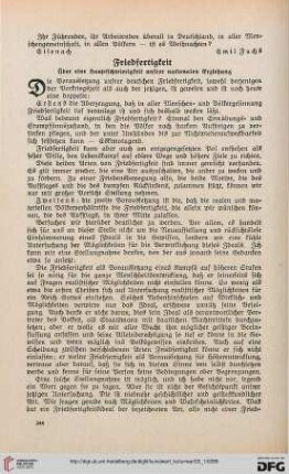33: Friedfertigkeit : über eine Hauptschwerigkeit unsrer nationalen Erziehung