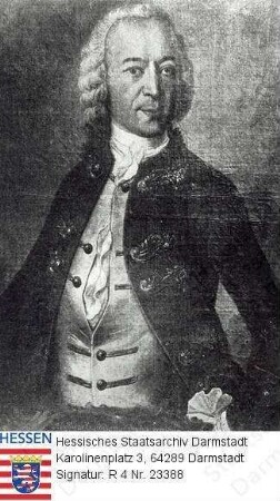 Langsdorff, Georg (1713-1767) / Porträt, stehend, Halbfigur