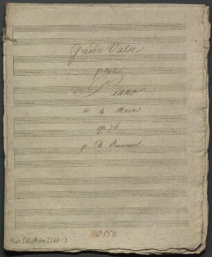 Grande Valse, pf 4hands, op. 76, D-Dur - BSB Mus.Schott.Ha 3264-3 : [title page:] Grande Valse // pour // Piano // a 4 Mains. // op. 76 // p. Ch Rummel.
