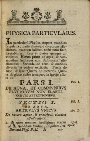 Institvtiones Physicae : In Vsvm Philosophiae Avditorvm, 2