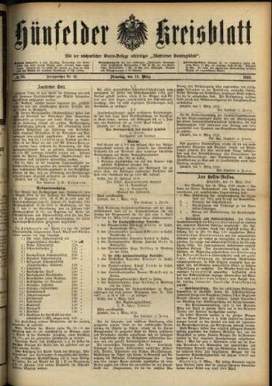 Ausgabe vom Dienstag, den 14. März 1916.