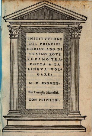 Institutione del Principe
