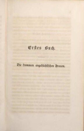Erstes Buch. Die frommen angelsächsischen Frauen.