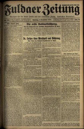 Erste Ausgabe vom Sonntag, den 04. Dezember 1932.