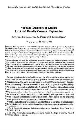 Vertical gradients of gravity for areal density contrast exploration