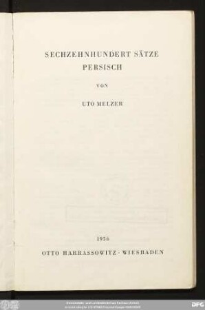 Sechzehnhundert Sätze Persisch