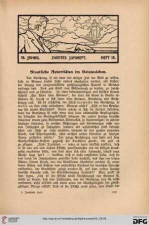 Staatliche Autoritäten im Geistesleben