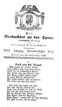 35. Stueck, 2. September 1850