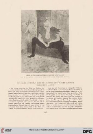 Gotthard Jedlickas Buch über Henri de Toulouse-Lautrec: Verlag Bruno Cassirer