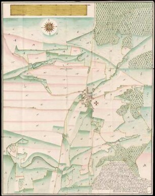 Geometrischer Grund-Riß und Vorstellung von der ganzen dem Ort Thierheim, Kommenthurischer Herrschaft, zugehörigen Allmand ...