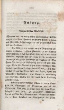Geognostischer Rückblick